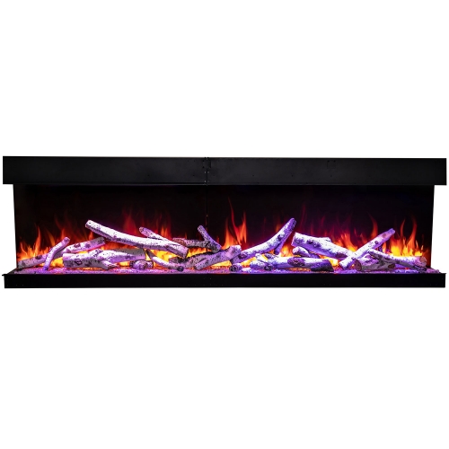 Tru View Bespoke 75" Indoor Outdoor 3 Sided Electric Fireplace w/ WIFI & Bluetooth