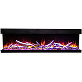 Tru View Bespoke 75" Indoor Outdoor 3 Sided Electric Fireplace w/ WIFI & Bluetooth