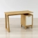 Kathy 47" Writing Desk in Wood and White PVC Laminate