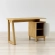 Kathy 47" Writing Desk in Wood and White PVC Laminate