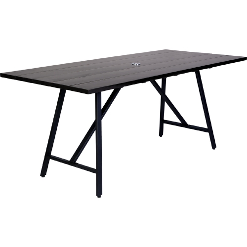 Koala Outdoor 71" Dining Table Dark Eucalyptus & Metal