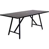 Koala Outdoor 71" Dining Table Dark Eucalyptus & Metal