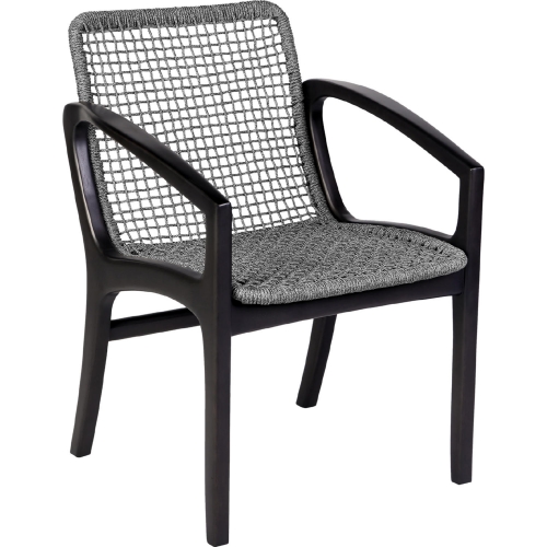 Brighton Outdoor Dining Chair in Dark Eucalyptus & Grey Rope (Set of 2)