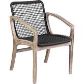 Brighton Outdoor Dining Chair in Light Eucalyptus & Charcoal Rope (Set of 2)