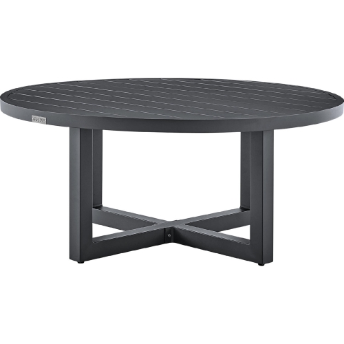 Argiope Outdoor Round Coffee Table in Grey Aluminum