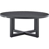 Argiope Outdoor Round Coffee Table in Grey Aluminum