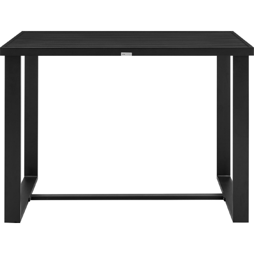 Felicia Outdoor 59" Counter Dining Table in Black Aluminum