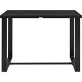 Felicia Outdoor 59" Counter Dining Table in Black Aluminum