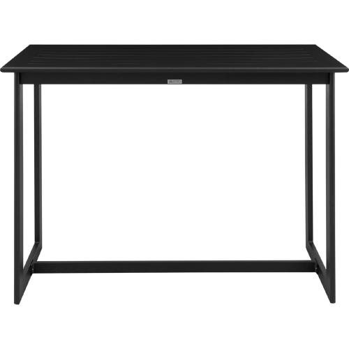 Grand Outdoor 59" Counter Dining Table in Black Aluminum