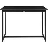 Grand Outdoor 59" Counter Dining Table in Black Aluminum