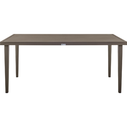 Silvana Outdoor 71" Dining Table in Gray Aluminum