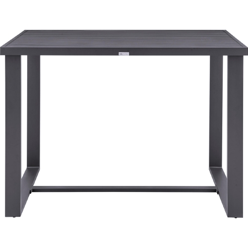 Argiope Outdoor 59" Bar Height Dining Table in Grey Aluminum