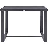 Argiope Outdoor 59" Bar Height Dining Table in Grey Aluminum