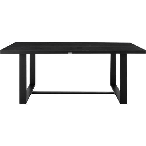 Felicia Outdoor 79" Dining Table in Black Aluminum