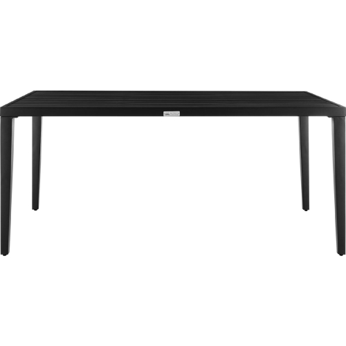 Aileen Outdoor 70" Dining Table in Black Aluminum