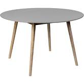 Sydney Outdoor 47" Round Dining Table in Light Eucalyptus & Grey Stone