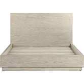 Abbey Queen Platform Bed Frame in Grey Oak Wood