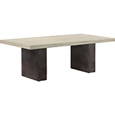 Abbey Coffee Table in Concrete & Silver Grey Oak Wood