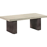 Abbey 87" Dining Table in Concrete & Silver Grey Oak Wood