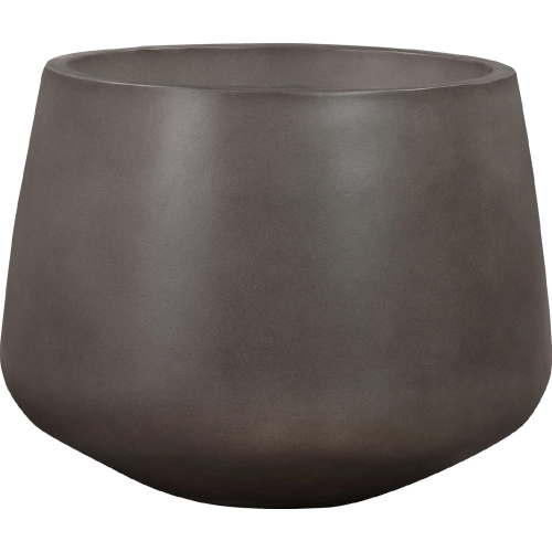 Amethyst 14" Indoor Outdoor Round Lightweight Concrete Planter in Grey