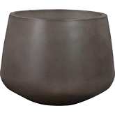 Amethyst 14" Indoor Outdoor Round Lightweight Concrete Planter in Grey