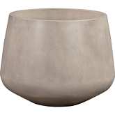 Amethyst 14" Indoor Outdoor Round Lightweight Concrete Planter in White