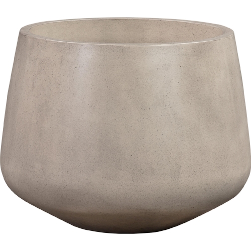 Amethyst 10" Indoor Outdoor Round Lightweight Concrete Planter in White