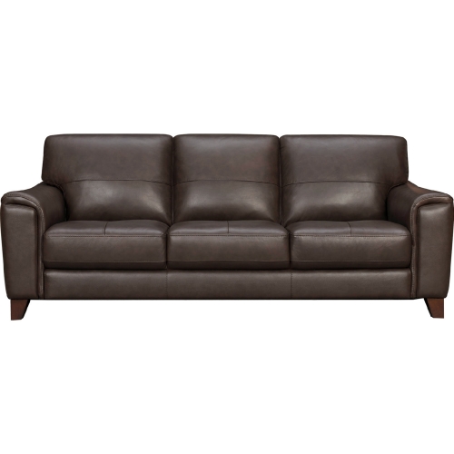 Bergen 87" Sofa in Espresso Brown Genuine Leather