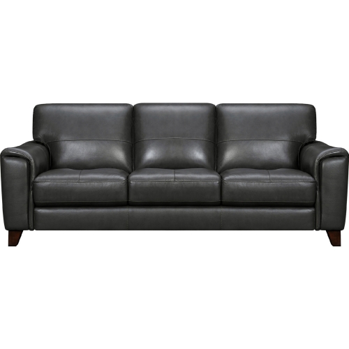 Bergen 87" Sofa in Pewter Grey Genuine Leather