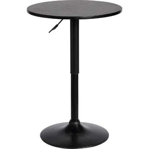 Bentley Hydraulic Bar Table in Black wood Veneer & Metal