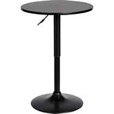 Bentley Hydraulic Bar Table in Black wood Veneer & Metal