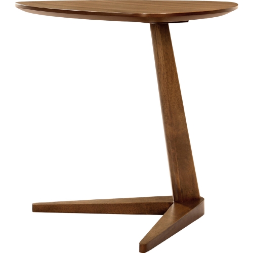 Bianka Tea End Table in Walnut Veneer