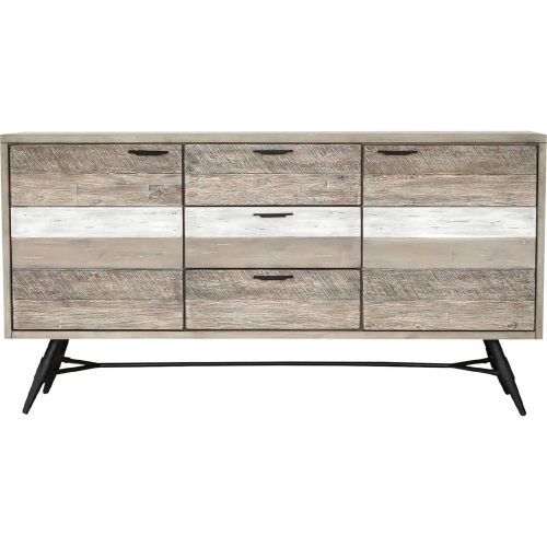 Bridges Sideboard Buffet Cabinet in Two Tone Grey Acacia Wood