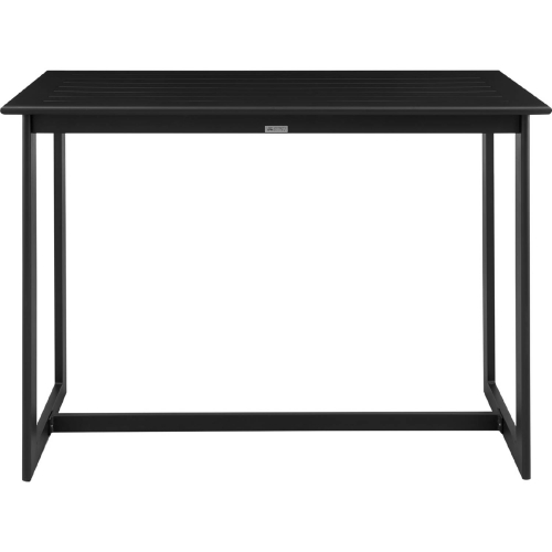 Cayman Outdoor 59" Bar Height Dining Table in Black Aluminum