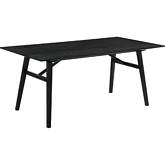 Channell 71" Dining Table in Black Finish Wood