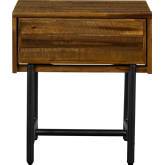 Cusco Nightstand with Drawer in Antique Acacia