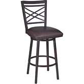 Fargo 30" Bar Stool in Auburn Bay Finish w/ Brown Leatherette