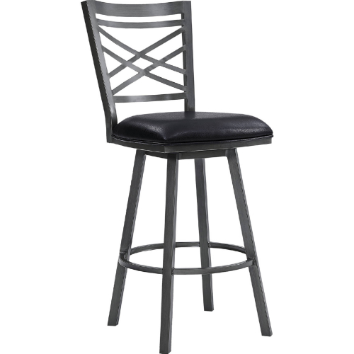 Fargo 26" Counter Stool in Black Leatherette & Metal