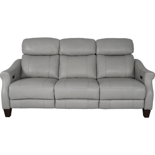 Felicity 84" Zero Gravity Power Reclining Sofa in Silver Top Grain Leather