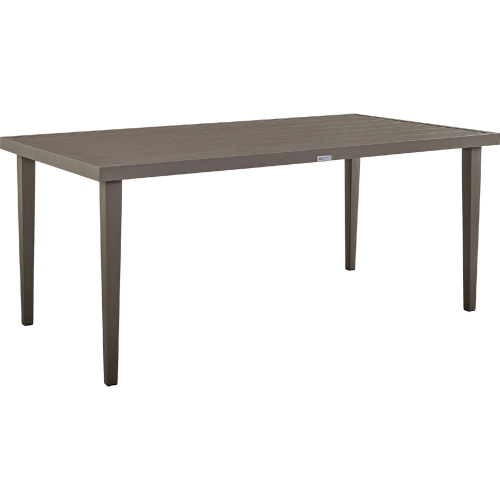 Grenada Outdoor 71" Dining Table in Gray Aluminum