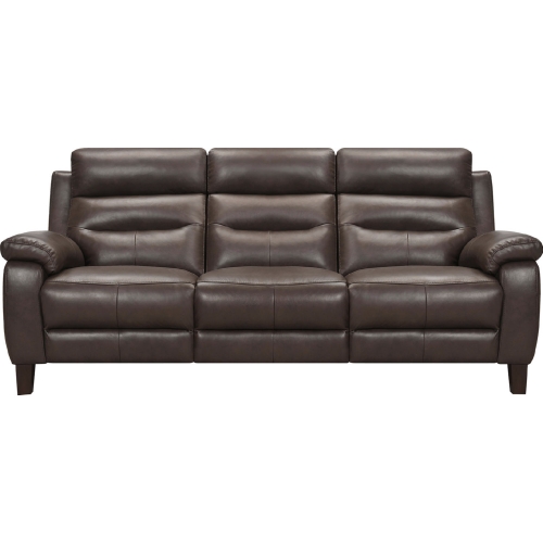 Hayward 82" Power Reclining Sofa in Espresso Brown Genuine Leather