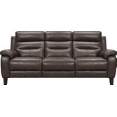 Hayward 82" Power Reclining Sofa in Espresso Brown Genuine Leather