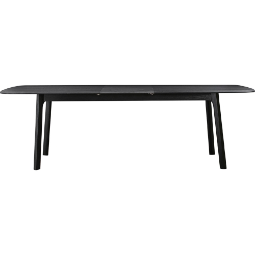 Holland Extendable 98" Dining Table in Black Brushed Oak