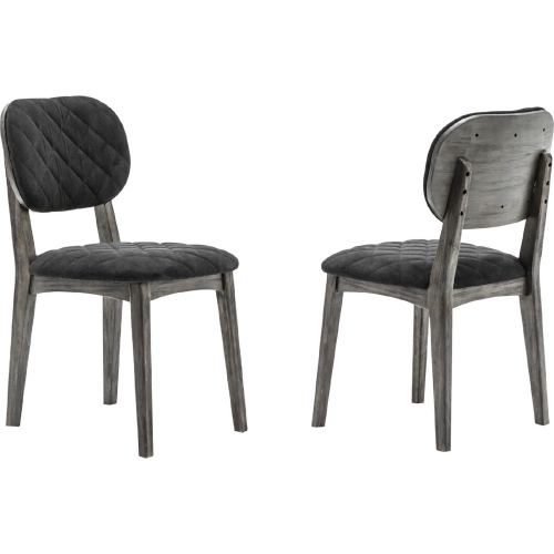 Katelyn Open Back Dining Chair in Midnight Fabric (Set of 2)