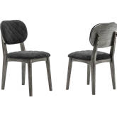 Katelyn Open Back Dining Chair in Midnight Fabric (Set of 2)