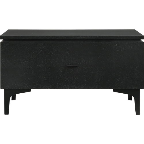 Legend 1 Drawer Nightstand in Black Glaze Ash Veneer & Metal