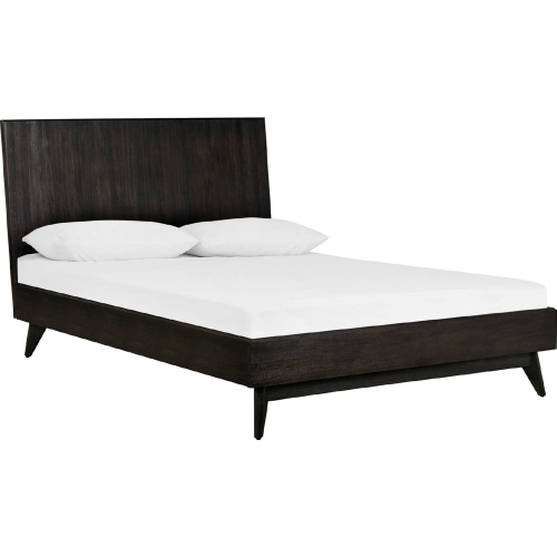 Baly Queen Platform Bed in Brushed Brown Grey Acacia