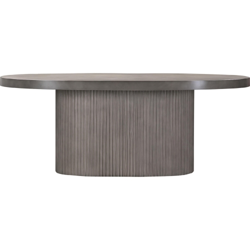 Wave 75" Oval Dining Table in Grey Concrete