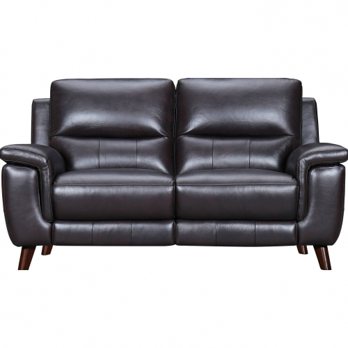 Lizette 65" Power Reclining Loveseat w/ USB in Coffee Brown Leather