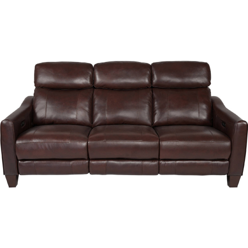 Milos 83" Zero Gravity Power Reclining Sofa in Chocolate Brown Top Grain Leather